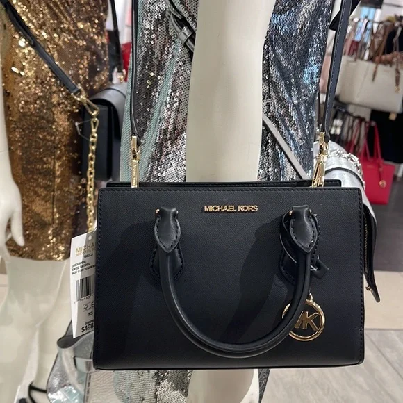 Michael Kors Sheila Small Center Zip Satchel Shoulder Crossbody Bag Non Leather - Picture 2 of 16